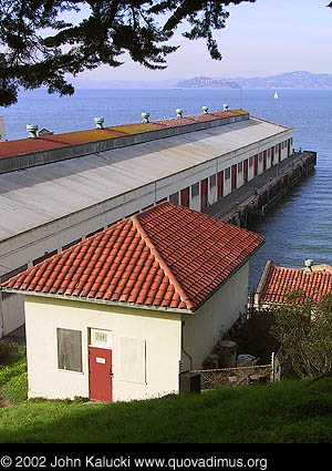 Photographs of the docks and warehouses at Fort Mason, San Francisco.