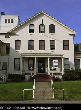 Photographs of housing, barracks, and administration buildings at Fort Mason, San Francisco.