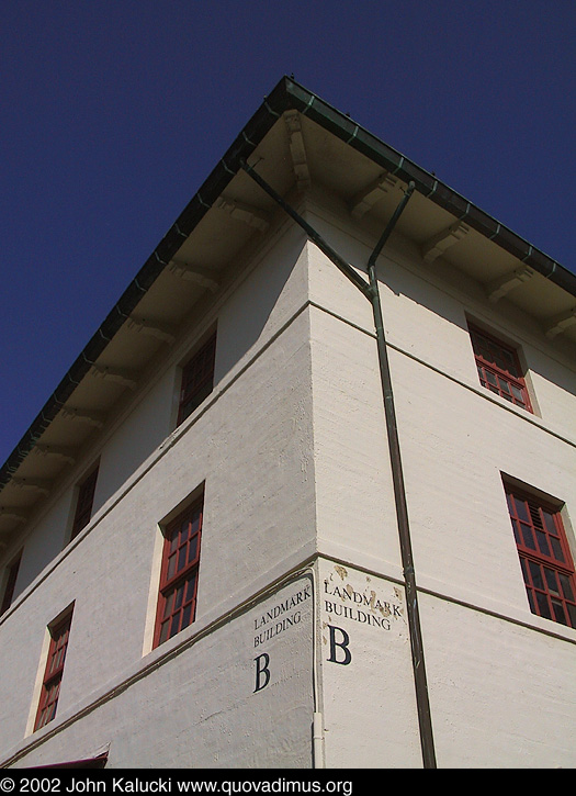 Photographs of the docks and warehouses at Fort Mason, San Francisco.