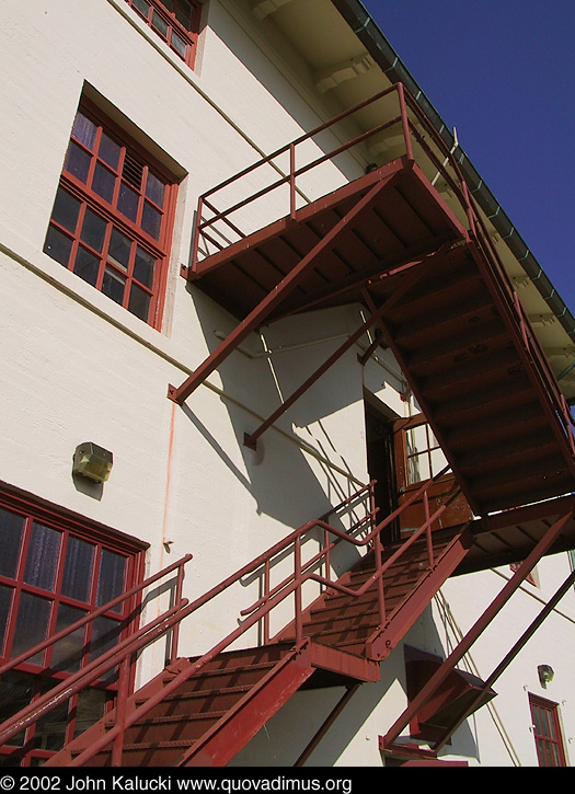 Photographs of the docks and warehouses at Fort Mason, San Francisco.