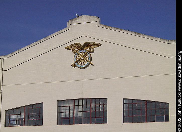 Photographs of the docks and warehouses at Fort Mason, San Francisco.