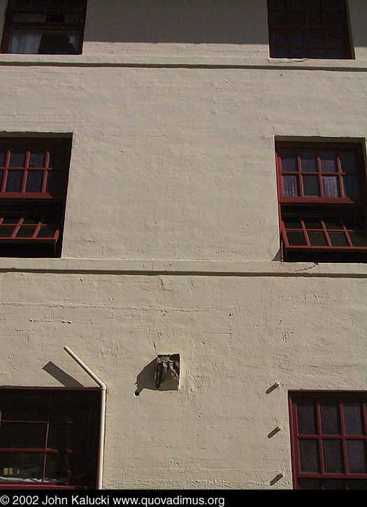 Photographs of the docks and warehouses at Fort Mason, San Francisco.