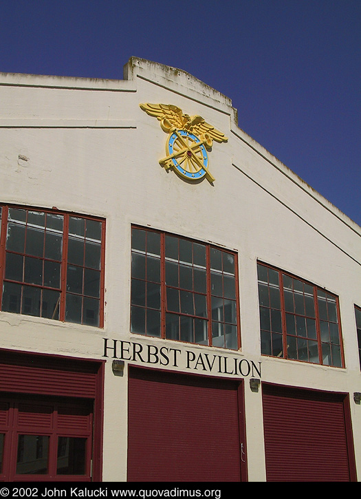 Photographs of the docks and warehouses at Fort Mason, San Francisco.