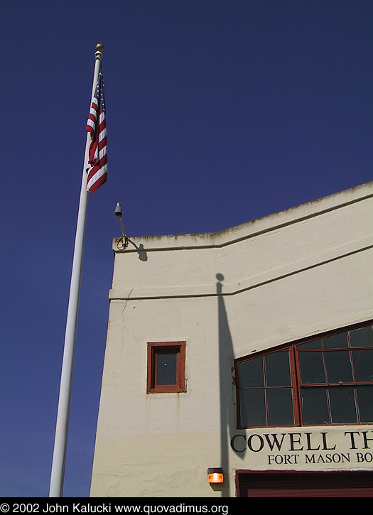 Photographs of the docks and warehouses at Fort Mason, San Francisco.