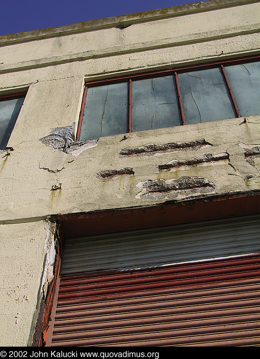 Photographs of the docks and warehouses at Fort Mason, San Francisco.