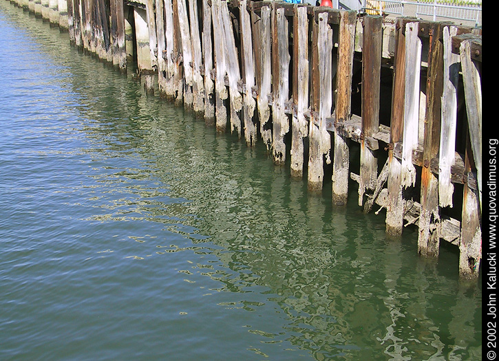 Photographs of the docks and warehouses at Fort Mason, San Francisco.