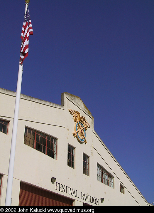 Photographs of the docks and warehouses at Fort Mason, San Francisco.