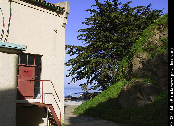 Photographs of the docks and warehouses at Fort Mason, San Francisco.