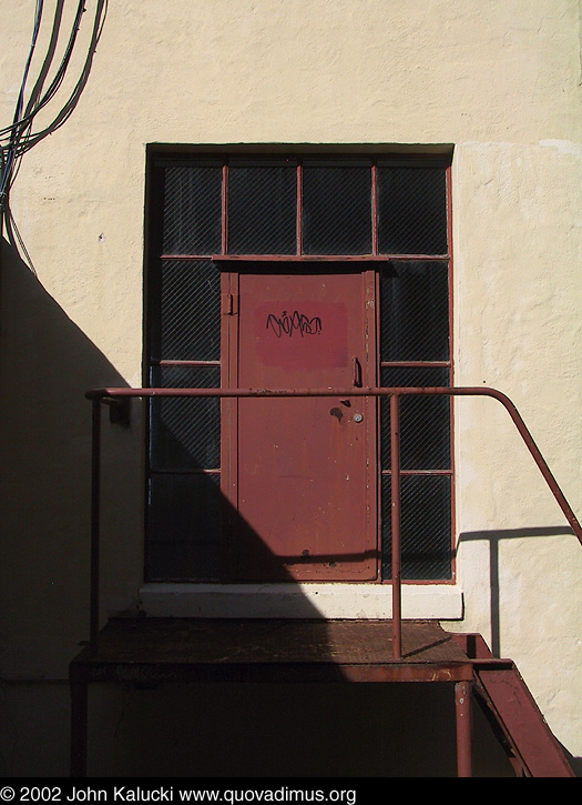 Photographs of the docks and warehouses at Fort Mason, San Francisco.