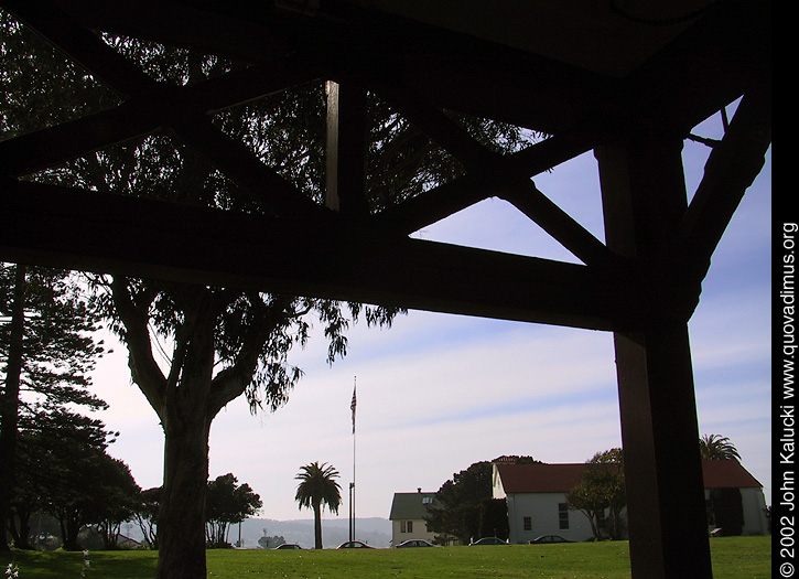 Photographs of housing, barracks, and administration buildings at Fort Mason, San Francisco.