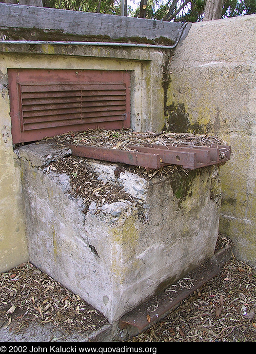 Photographs of the gun batteries in Fort Mason, San Francisco.