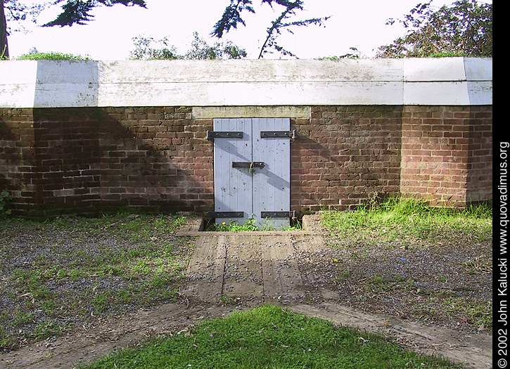 Photographs of the gun batteries in Fort Mason, San Francisco.