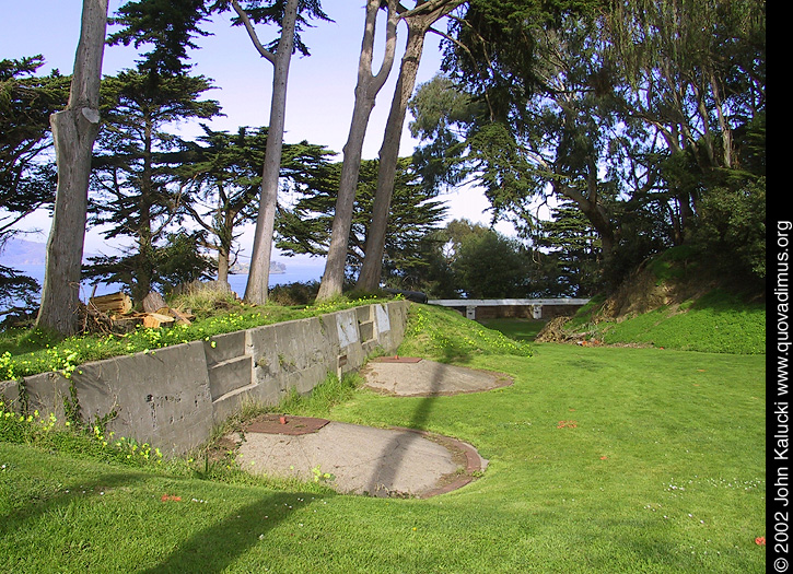 Photographs of the gun batteries in Fort Mason, San Francisco.