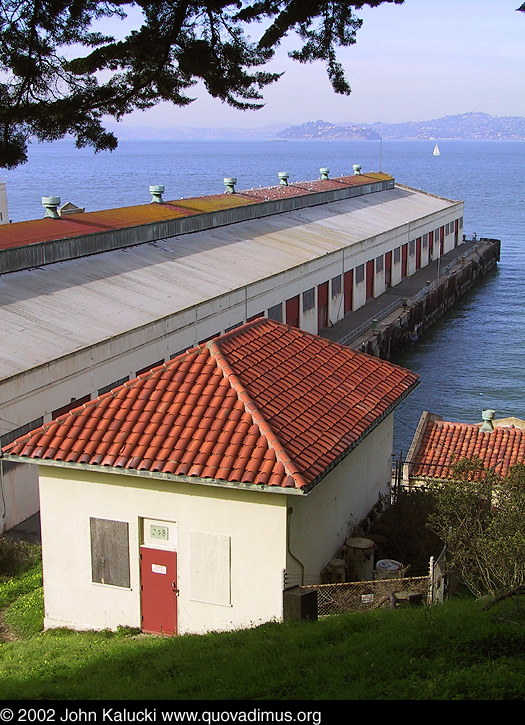 Photographs of the docks and warehouses at Fort Mason, San Francisco.