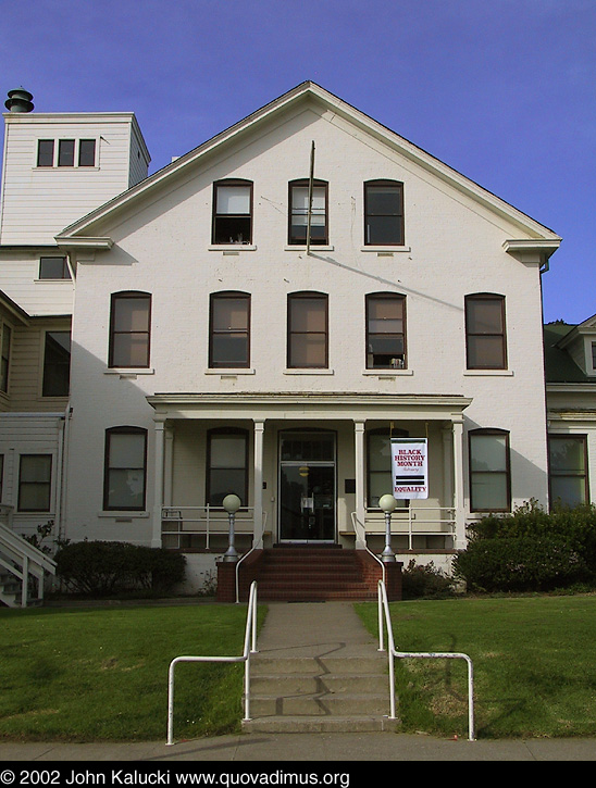 Photographs of housing, barracks, and administration buildings at Fort Mason, San Francisco.