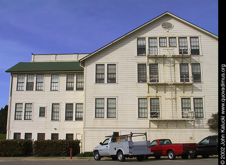 Photographs of housing, barracks, and administration buildings at Fort Mason, San Francisco.