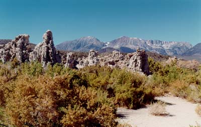 Photographs of the Tufa towers at Mono Lake, California.