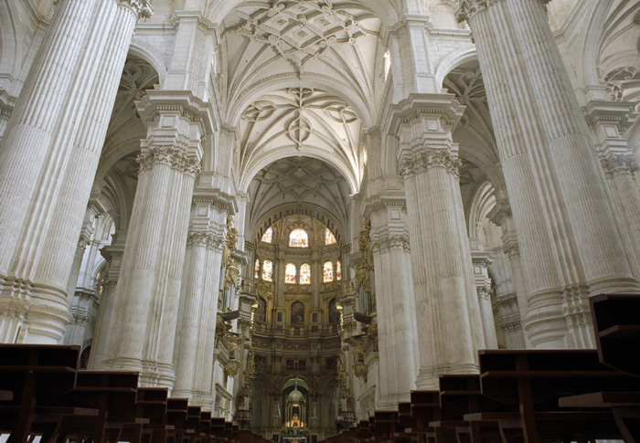 The dusty old cathedral in Granada, Spain.