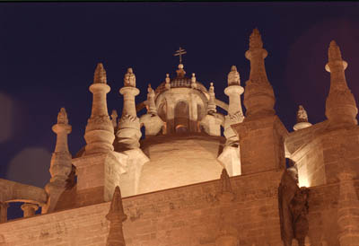 Photos of Sevilla's massive gothic cathedral, and adjoining tower, La Giralda.