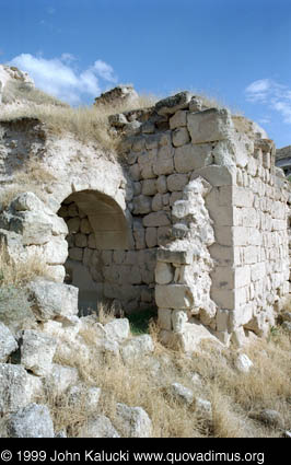 Photographs of Cappadocia, including cave dwellings, cave cities, the village of Cavusin, and the Derrent Valley.