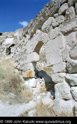 Photographs of Cappadocia, including cave dwellings, cave cities, the village of Cavusin, and the Derrent Valley.