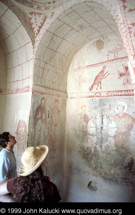 Photographs of the early churches and frescos at the Goreme Open Air Museum, Cappadocia, Turkey.