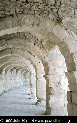 Photographs of the Roman amphitheater at Aspendos, Turkey.