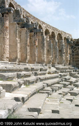 Photographs of the Roman amphitheater at Aspendos, Turkey.