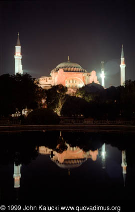 Photographs of the Aya Sophia in Istanbul Turkey.