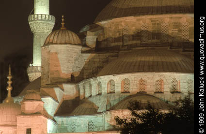 Photographs of notable mosques in Istanbul, Turkey.