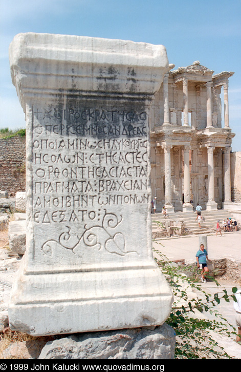 Photographs of the Roman ruins at Ephesus, Turkey.