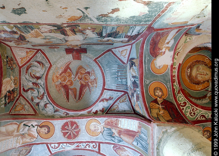 Photographs of the early churches and frescos at the Goreme Open Air Museum, Cappadocia, Turkey.