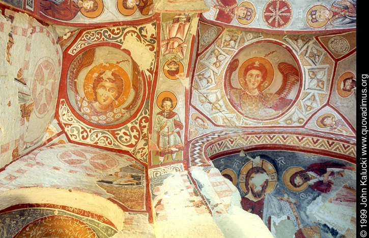 Photographs of the early churches and frescos at the Goreme Open Air Museum, Cappadocia, Turkey.