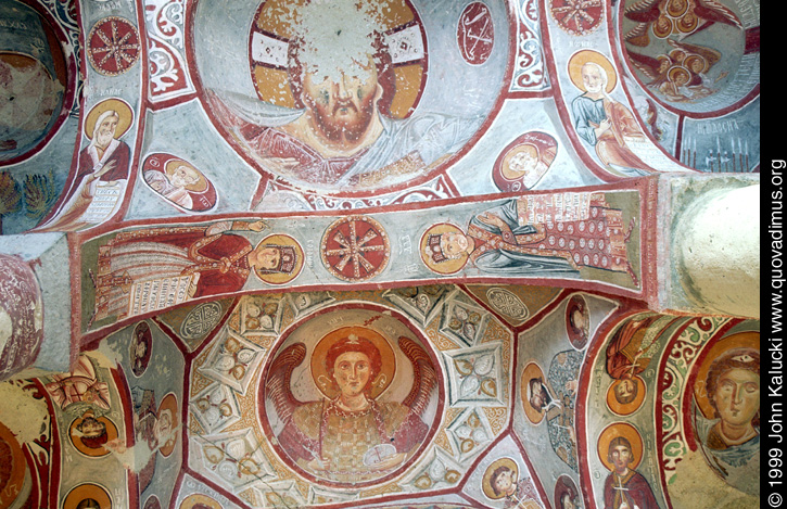 Photographs of the early churches and frescos at the Goreme Open Air Museum, Cappadocia, Turkey.