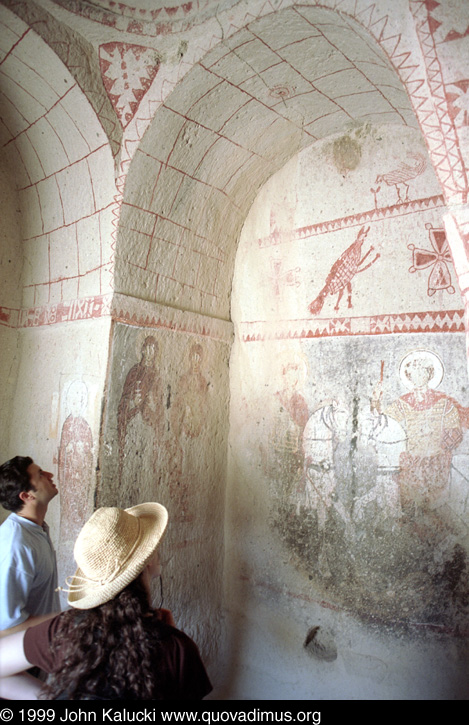 Photographs of the early churches and frescos at the Goreme Open Air Museum, Cappadocia, Turkey.