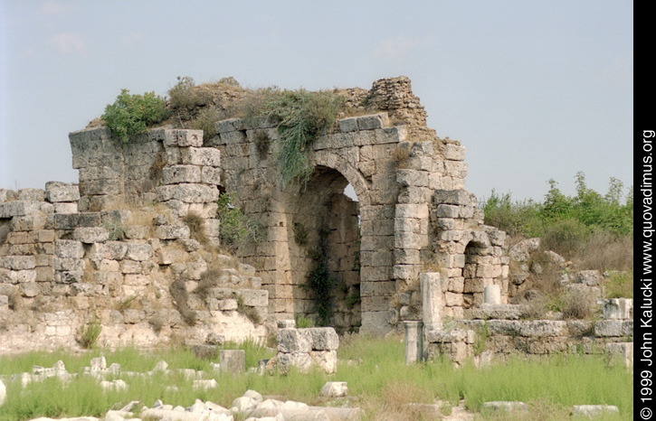 Photographs of the Roman ruins at Perge, Turkey.