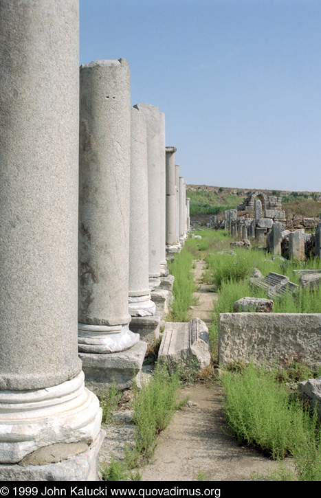 Photographs of the Roman ruins at Perge, Turkey.