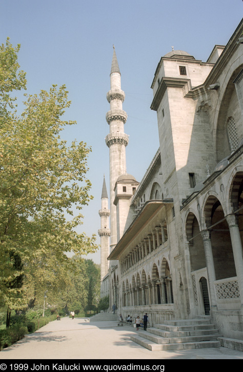 Photographs of notable mosques in Istanbul, Turkey.