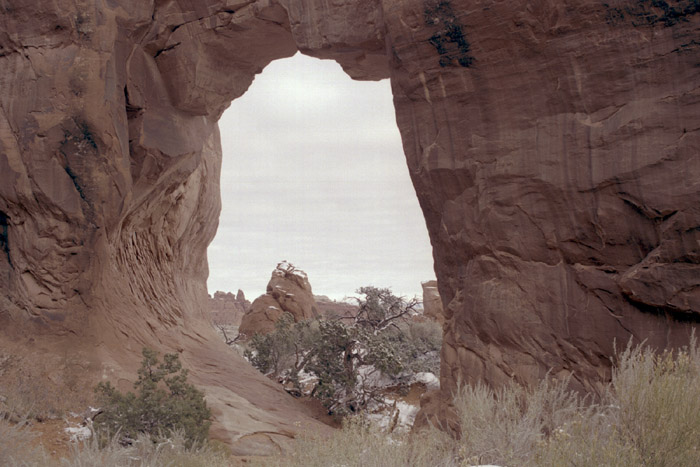 Winter photographs of Devil's Garden, Arches National Park, Utah.