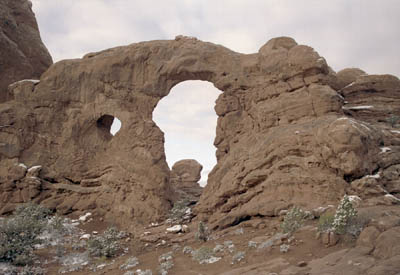 Winter photographs of the Windows area, Arches National Park, Utah.