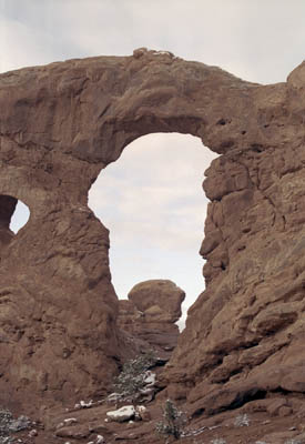 Winter photographs of the Windows area, Arches National Park, Utah.
