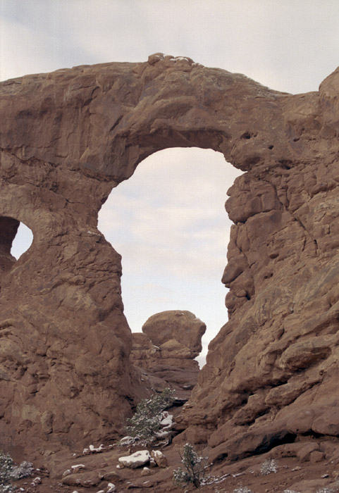 Winter photographs of the Windows area, Arches National Park, Utah.