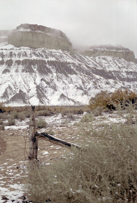 Winter photographs of Cainville Reef, Utah.