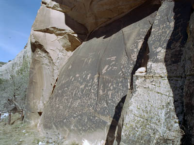 Photographs of petroglyphs around Canyonlands National Park, Utah. Images from both Newspaper rock and the Colorado River gorge