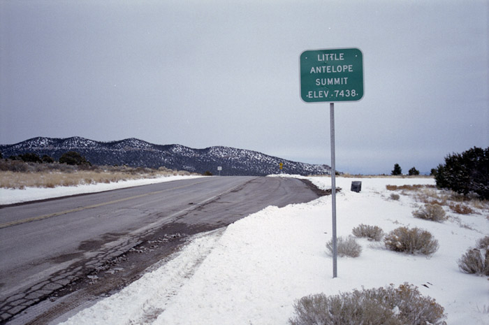 Photographs of a few of the many mountain summits and passes I travelled over in Nevada and Utah.