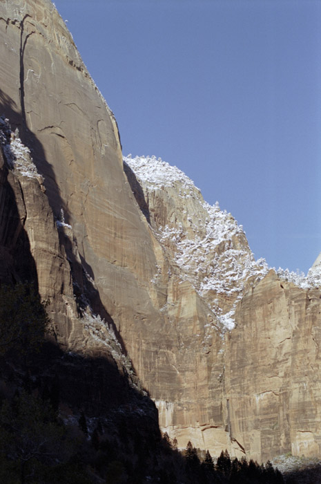 Early winter morning photographs of Zion Canyon, Zion National Park, Utah